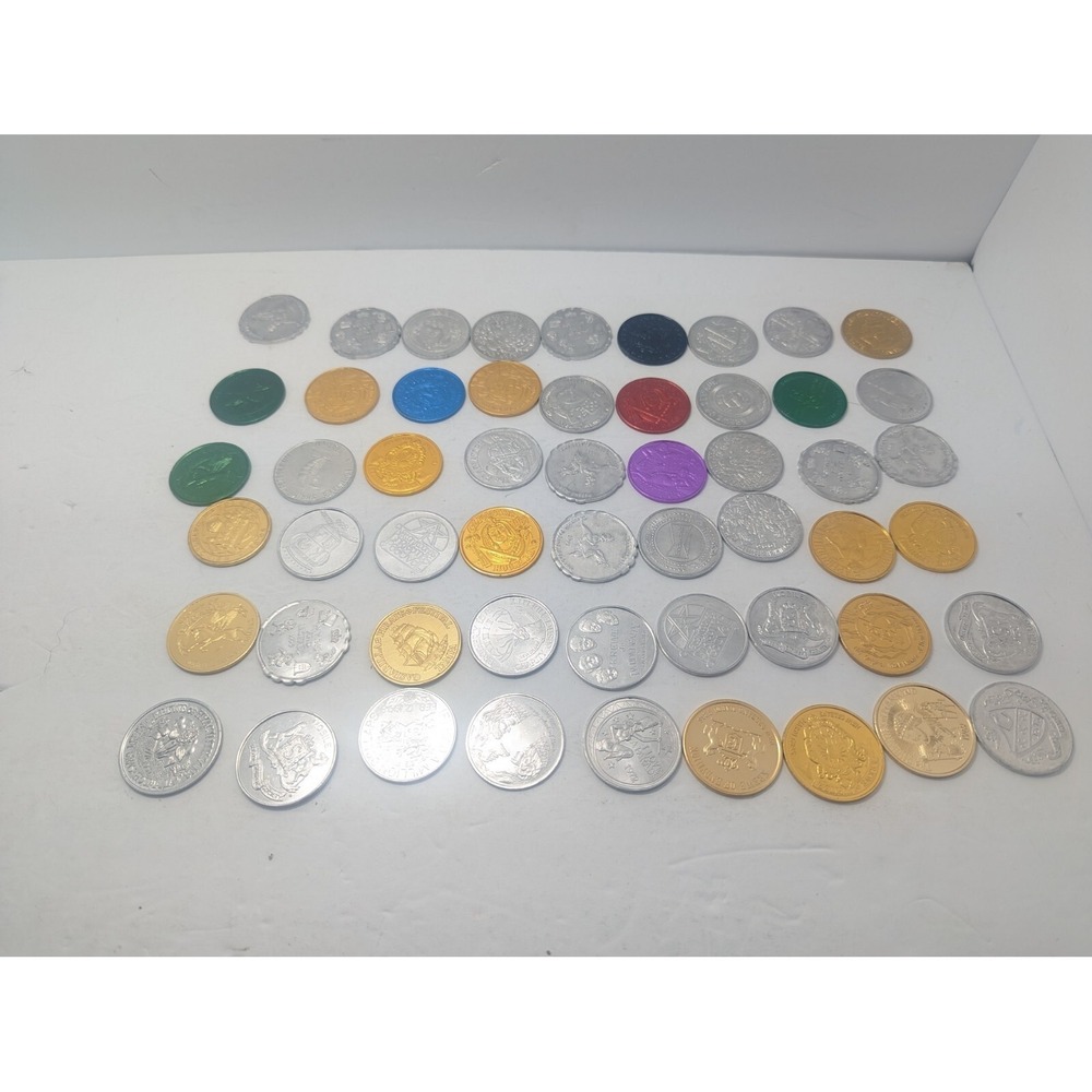 50 Vintage Mardi Gras Doubloons Lot Collection Bulk‎ Parade Aluminum Coins